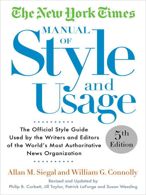 Title details for The New York Times Manual of Style and Usage by Allan M. Siegal - Available